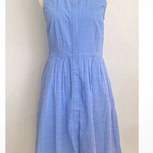 J. Crew Factory Blue Sleeveless Dress